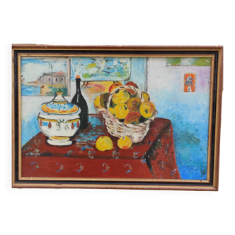 French vintage still life, signed Staletino