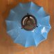 Old Suspension Opaline Blue Lampshade White Interior + Brass #E