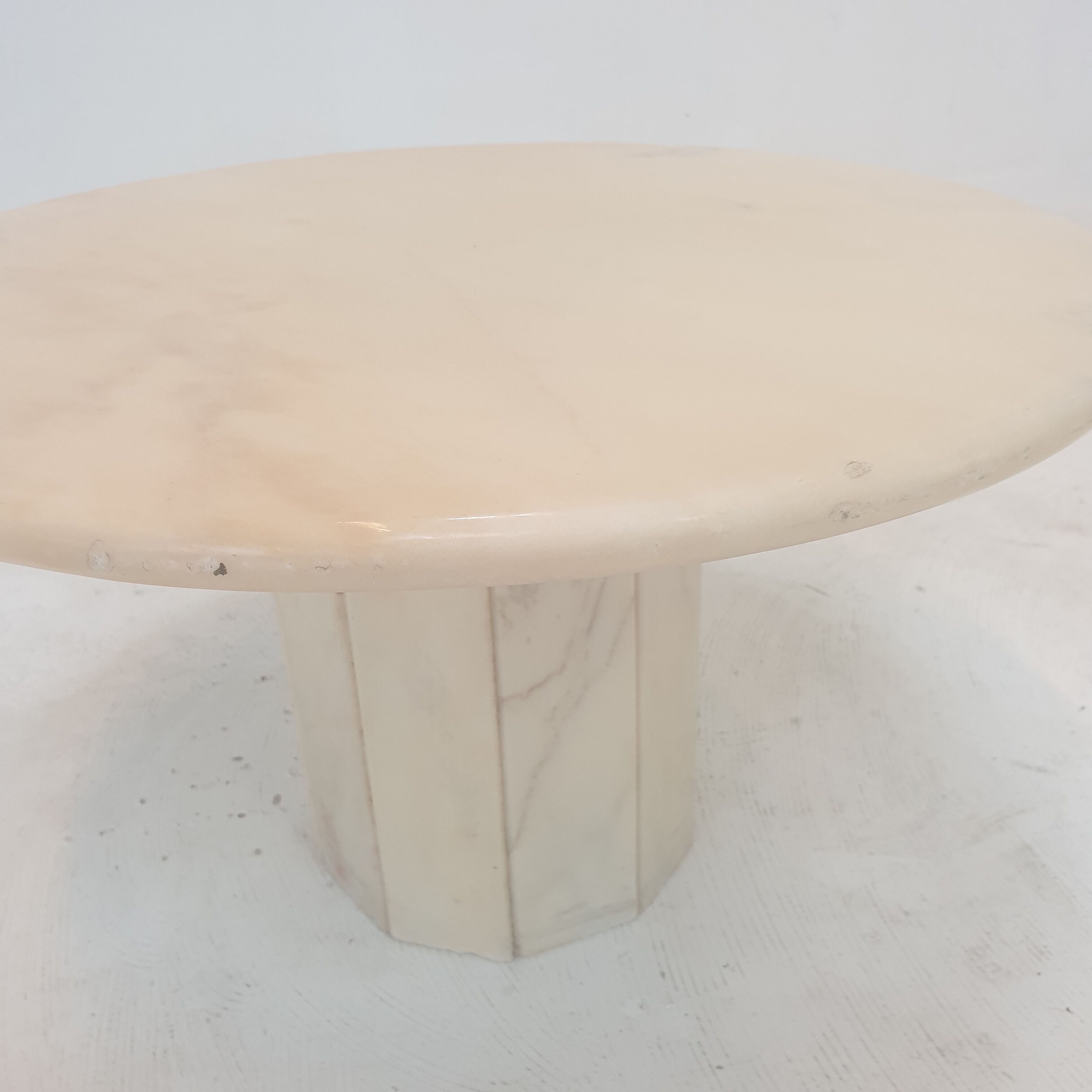 Set of 3 Italian Marble Side Tables, 1970s
