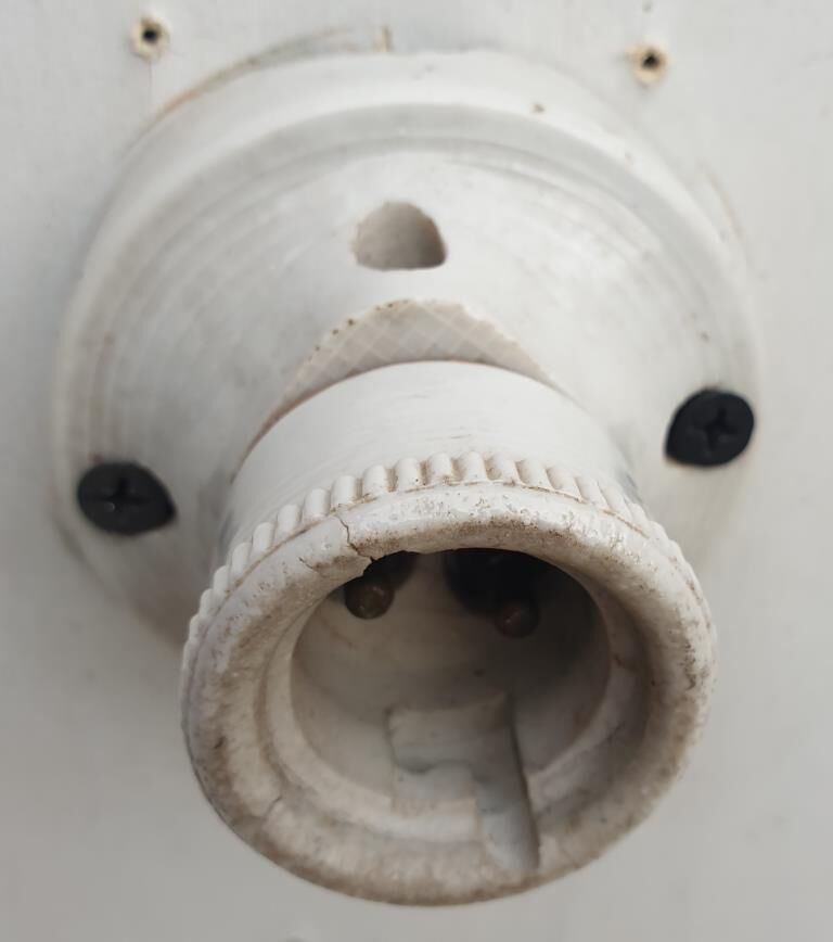 Art deco porcelain ceiling lamp