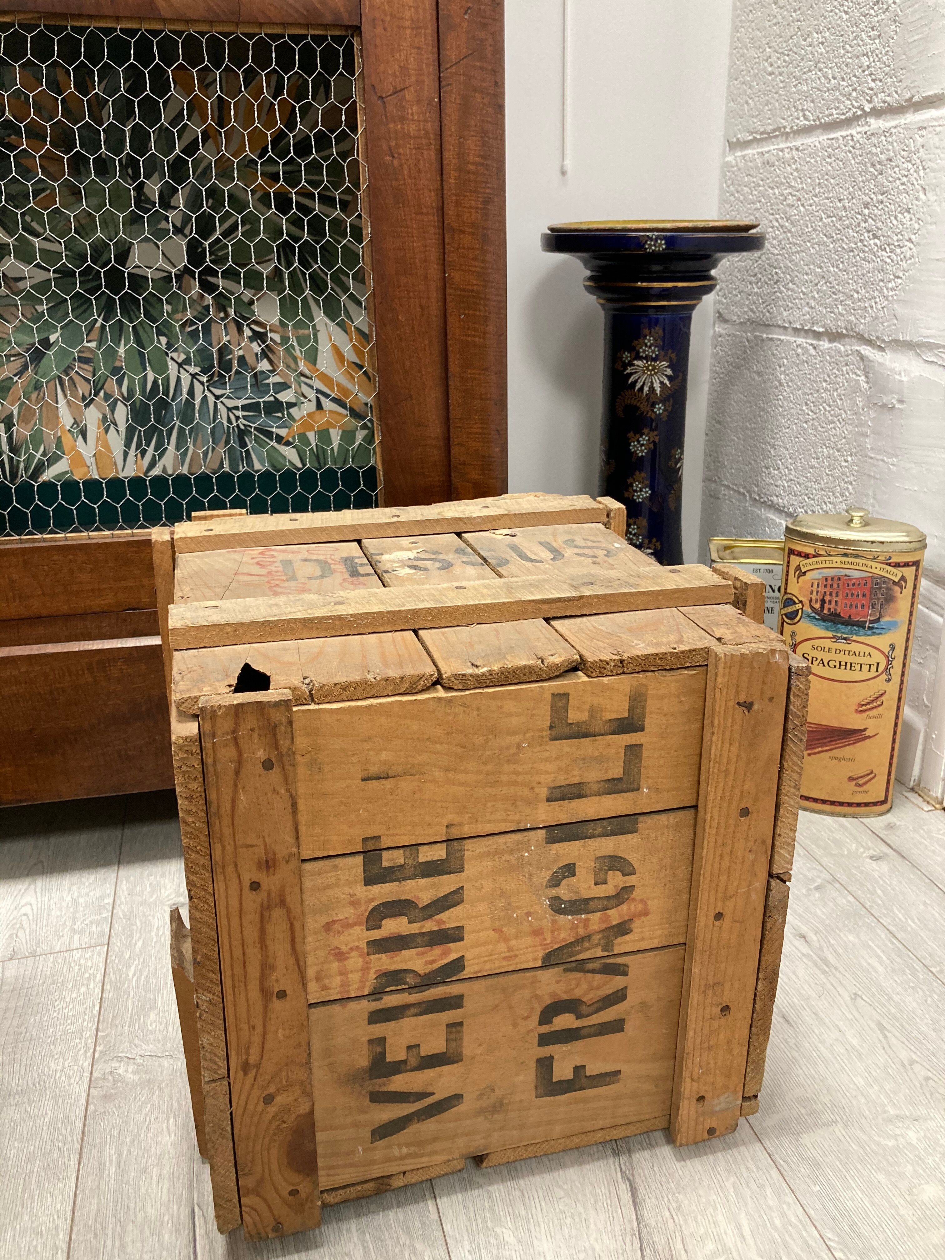 Vintage wooden suitcase