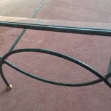 Table basse en verre sur métal