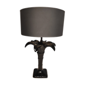 Lampe palmier en céramique noire