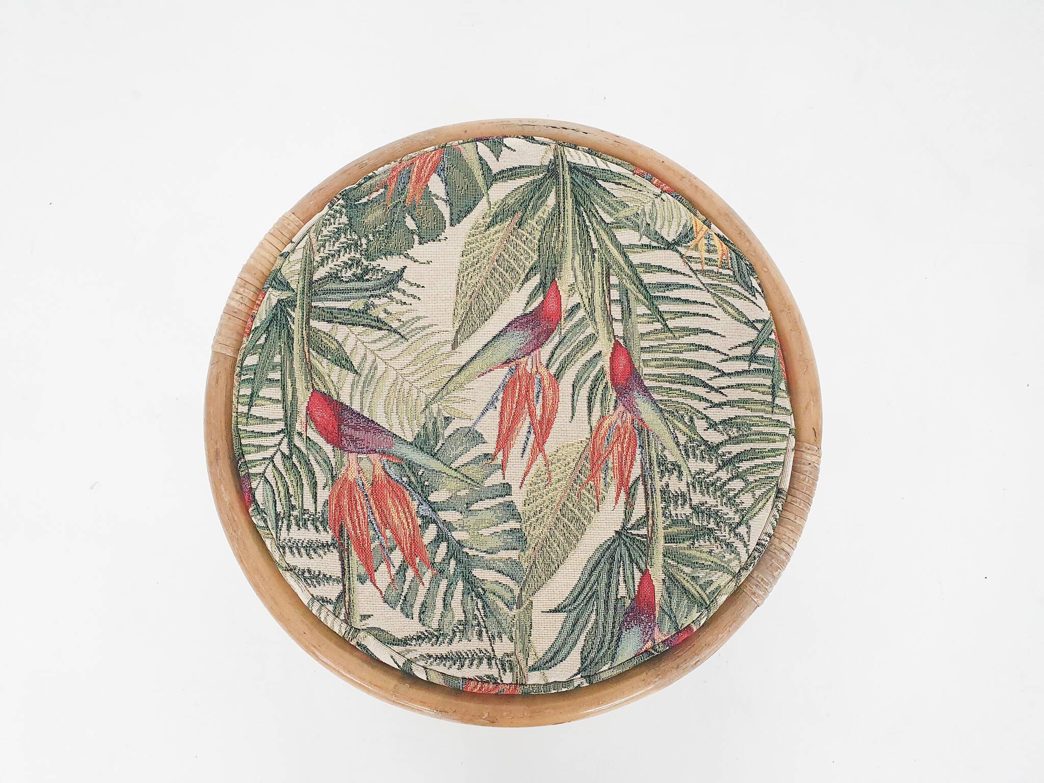 Vintage rattan stool, 1960's