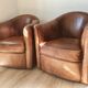 Armchair Club leather Havana Vintage Smoking room