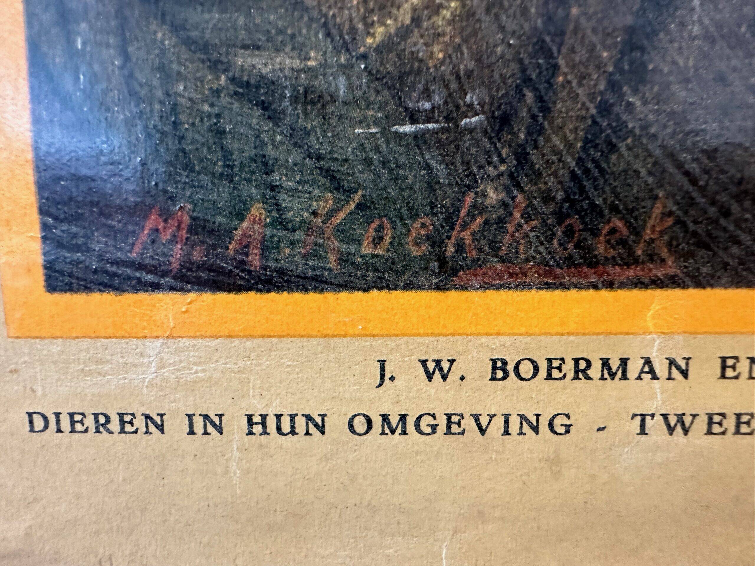Vintage linen school chart – On Borneo