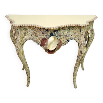 Mid-century french shell console table