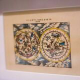 Engraving latin celestial map 1600