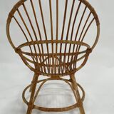 Vintage rattan chair by Dirk van Sliedregt Rohe Noordwolde 1960 in the Netherlands