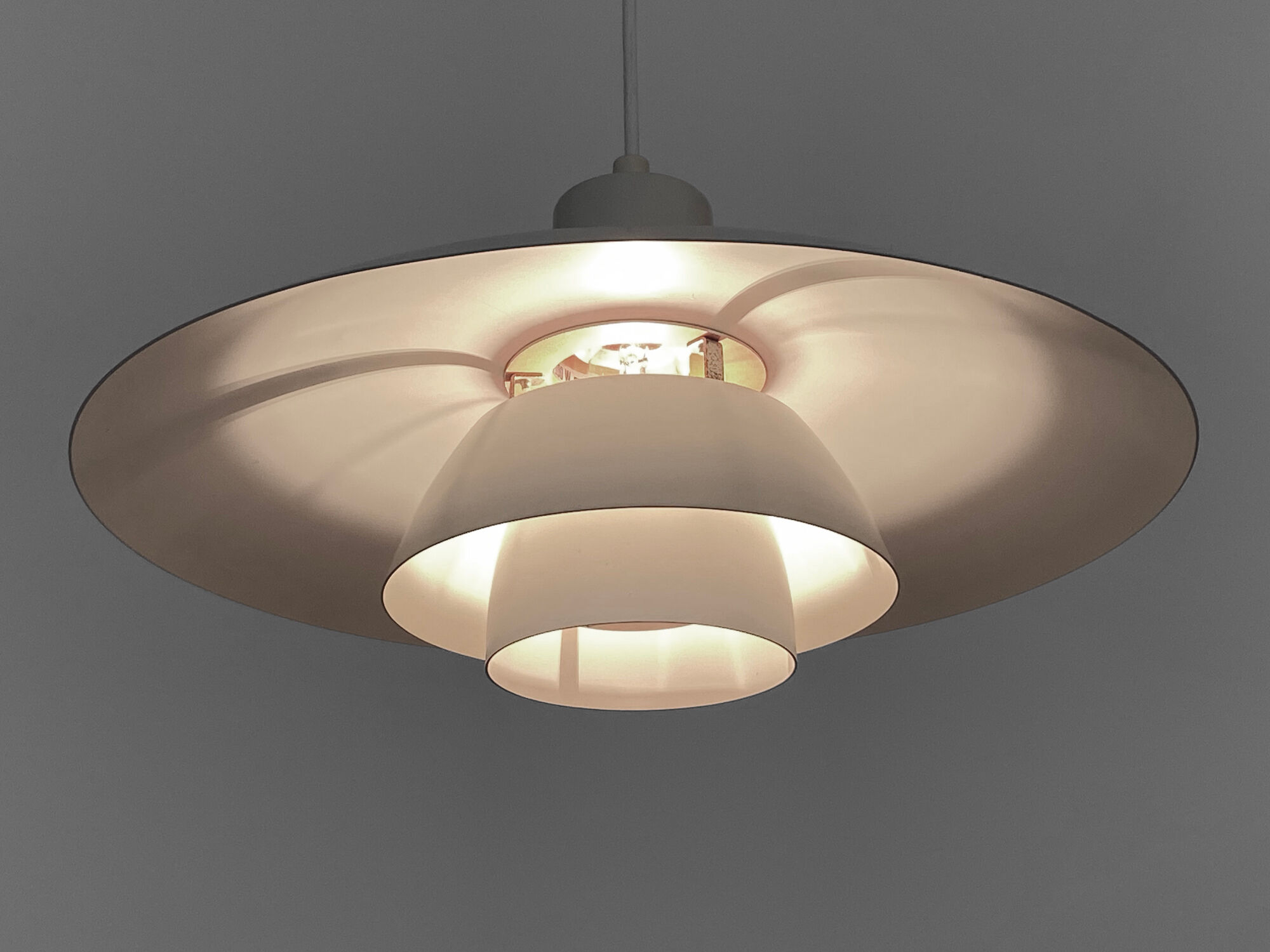 Pendant light PH 4/3 by Poul Henningsen for Louis Poulsen. Denmark 1970s