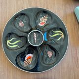 4 Henriot oyster plates