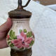 Vintage painted ceramic and wood pepper mill – Brand M – Decor