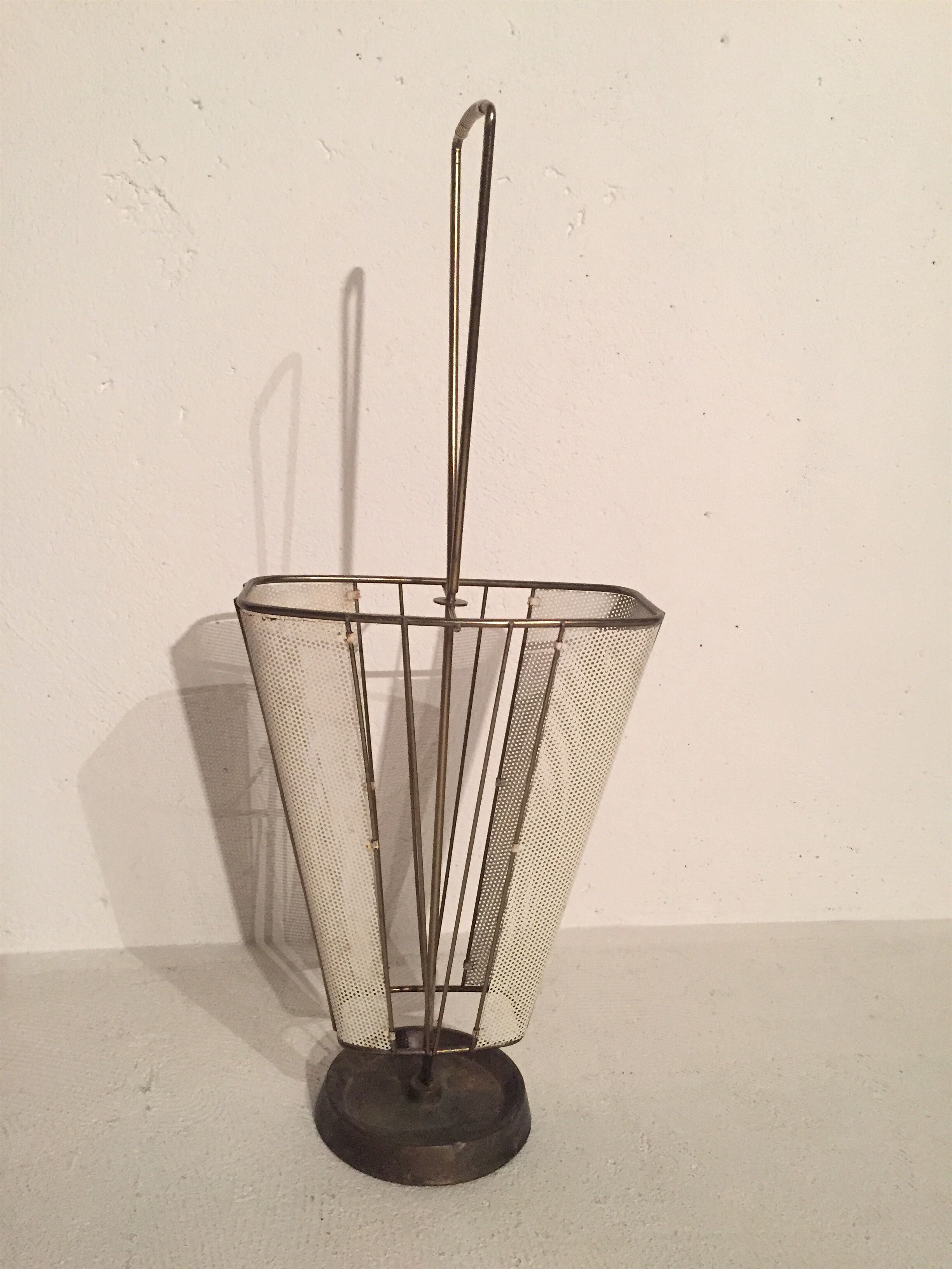 Porte parapluie rigitule et laiton de Wagner Keller, Allemagne, année 1950