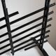 Vintage brutalist candelabrum in black metal