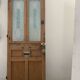 Art Deco style entrance door in solid wood, 20th century