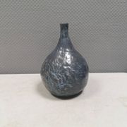 Pauline Toynbee vase, Textured Blue Crystal Glaze Organic Shape, 1980s