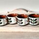 Set of 6 tea or coffee cups, ceramic Boch series Rambouillet in the 1960