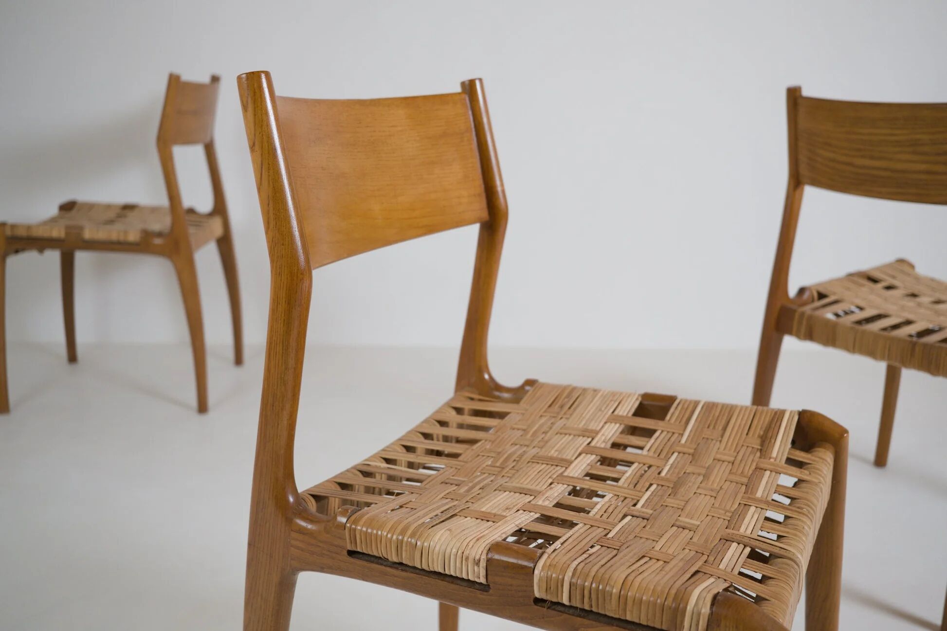 Set of 6 GESSEF chairs published by Consorzio Sedie Friuli, Italy, 1970s.