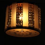 Crystal Glass and Brass Pendant by Jablonecké Sklárny