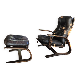 The Panter Leather Lounge Set by Arnt Lande for Westnofa, 70s