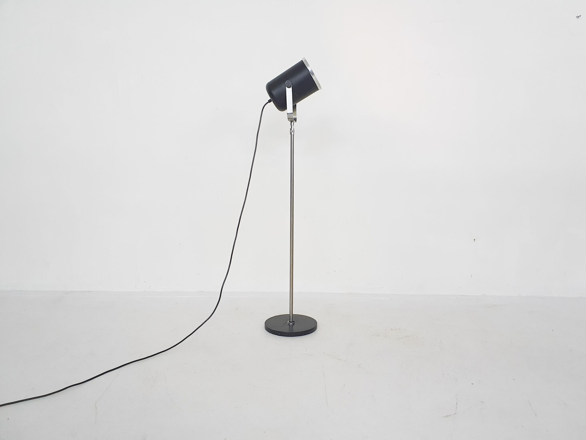 Mid-century black metal spot or floor light 1960's