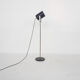 Lampadaire en métal noir du milieu du siècle des années 1960