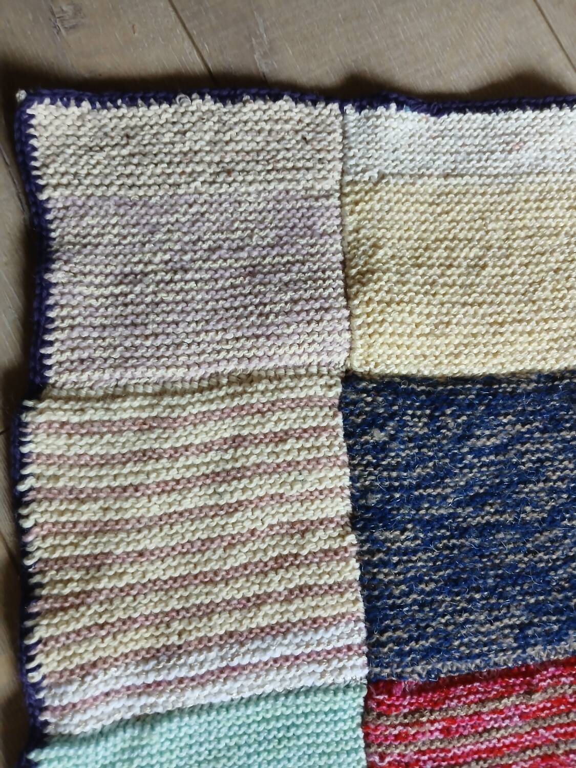 Wool patchwork blanket