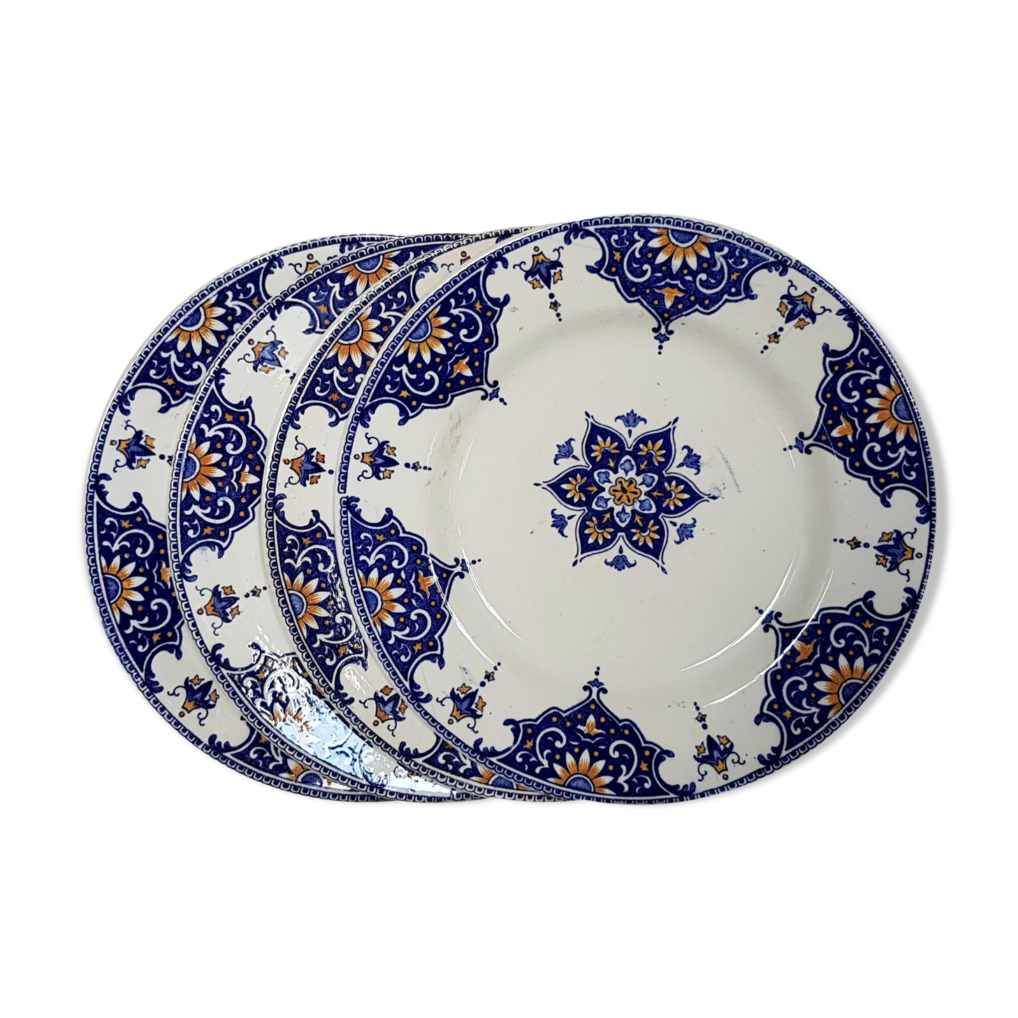 Set de 4 assiettes plates Modèle Alexandra Lunéville