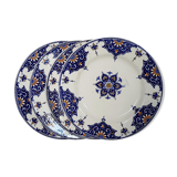 Set of 4 flat plates Model Alexandra Lunéville