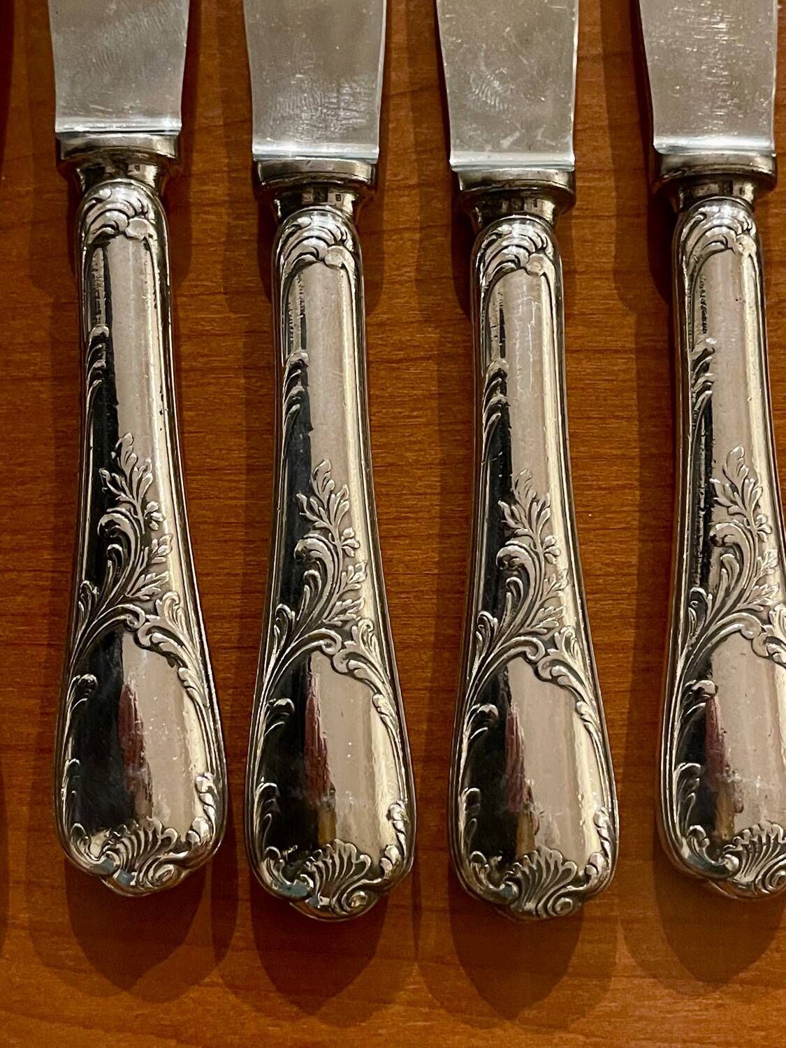 Christofle 12 large marly model knives 24.5 cm