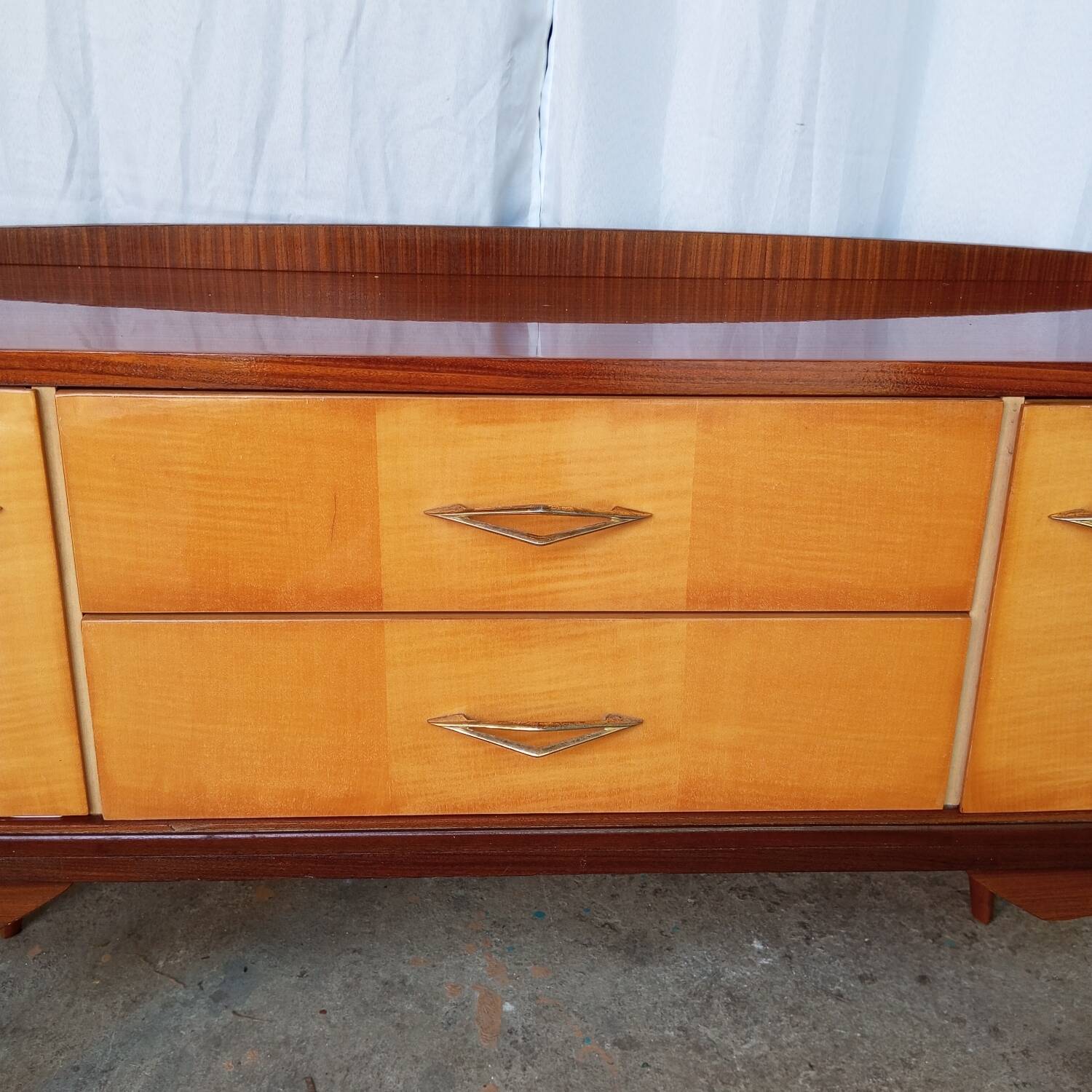 Vintage sideboard with two doors and two drawers