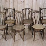 Set of 6 mismatched bistro chairs