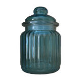 Turquoise glass jar