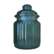 Pot en verre turquoise