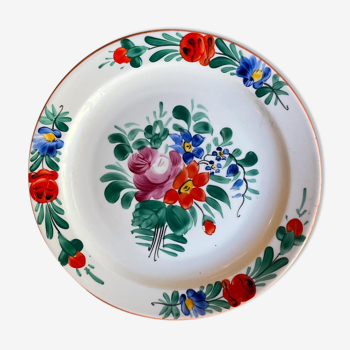 Decorative plate flowered eastern country