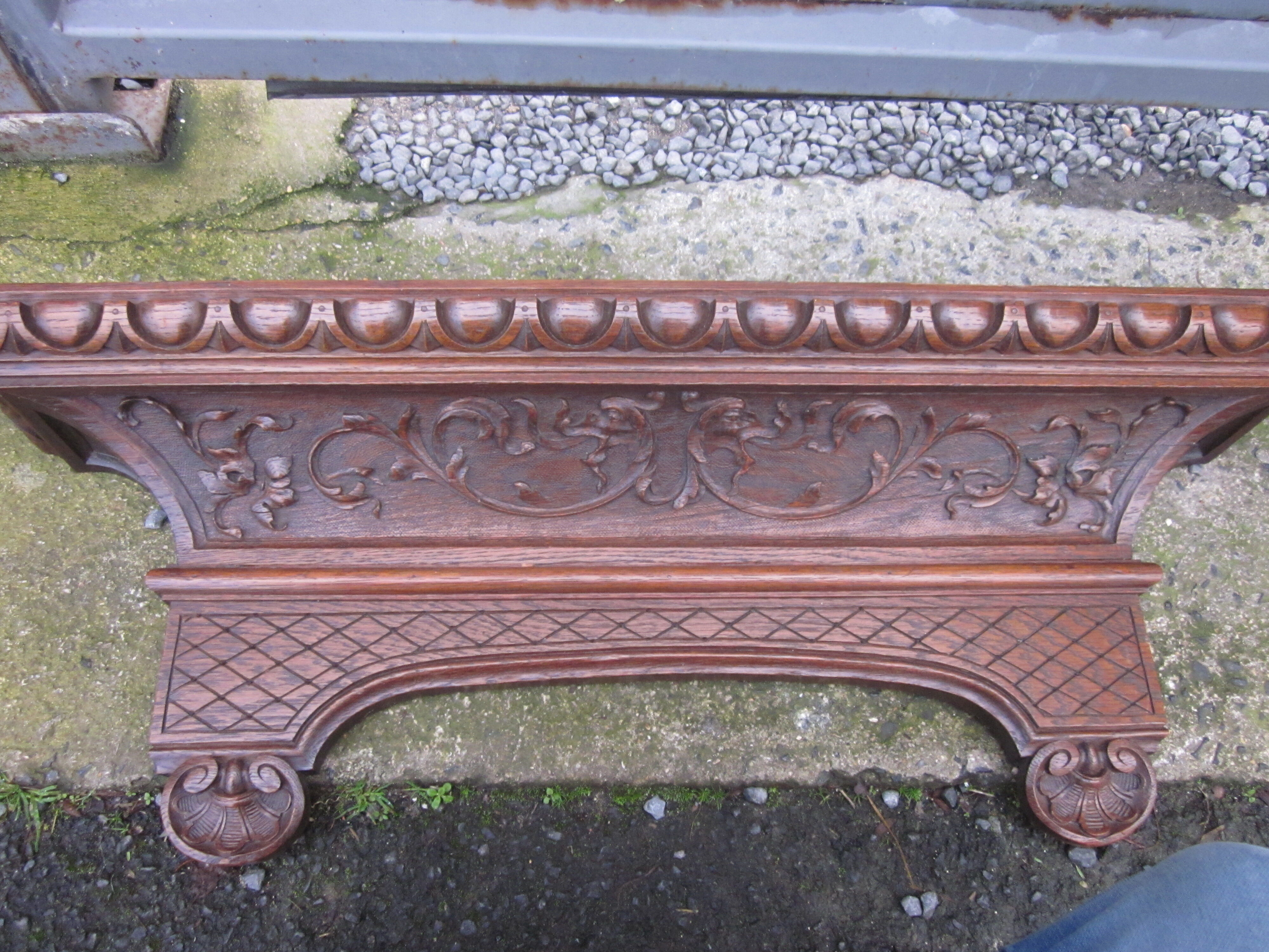 Sculpted channel wall console