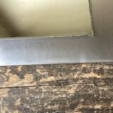 1970s space age steel mirror