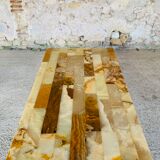 Table basse vintage en marbre et onyx circa 60/70