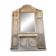 Vestiaire d'entrée ancien en chêne massif. Miroir. Début XXème.