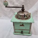 Moulin a café Grulet bois vert d'eau