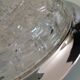 Ceiling round vintage cut glass and chrome metal