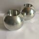 2 vintage aluminum spherical candle holders model Nässjö