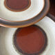 Lot of 6 vintage Denby England dessert plates – Brown glazed stoneware and