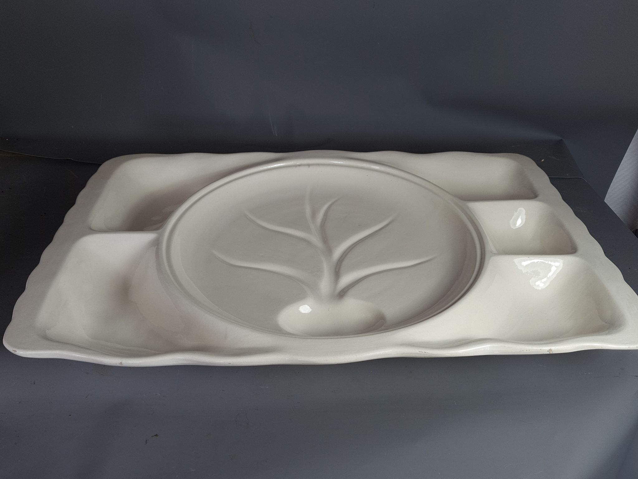 Christian Dior silent servant dish, crudités or aioli large format 67x43 cm SB