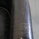Black grained cowhide leather armchair