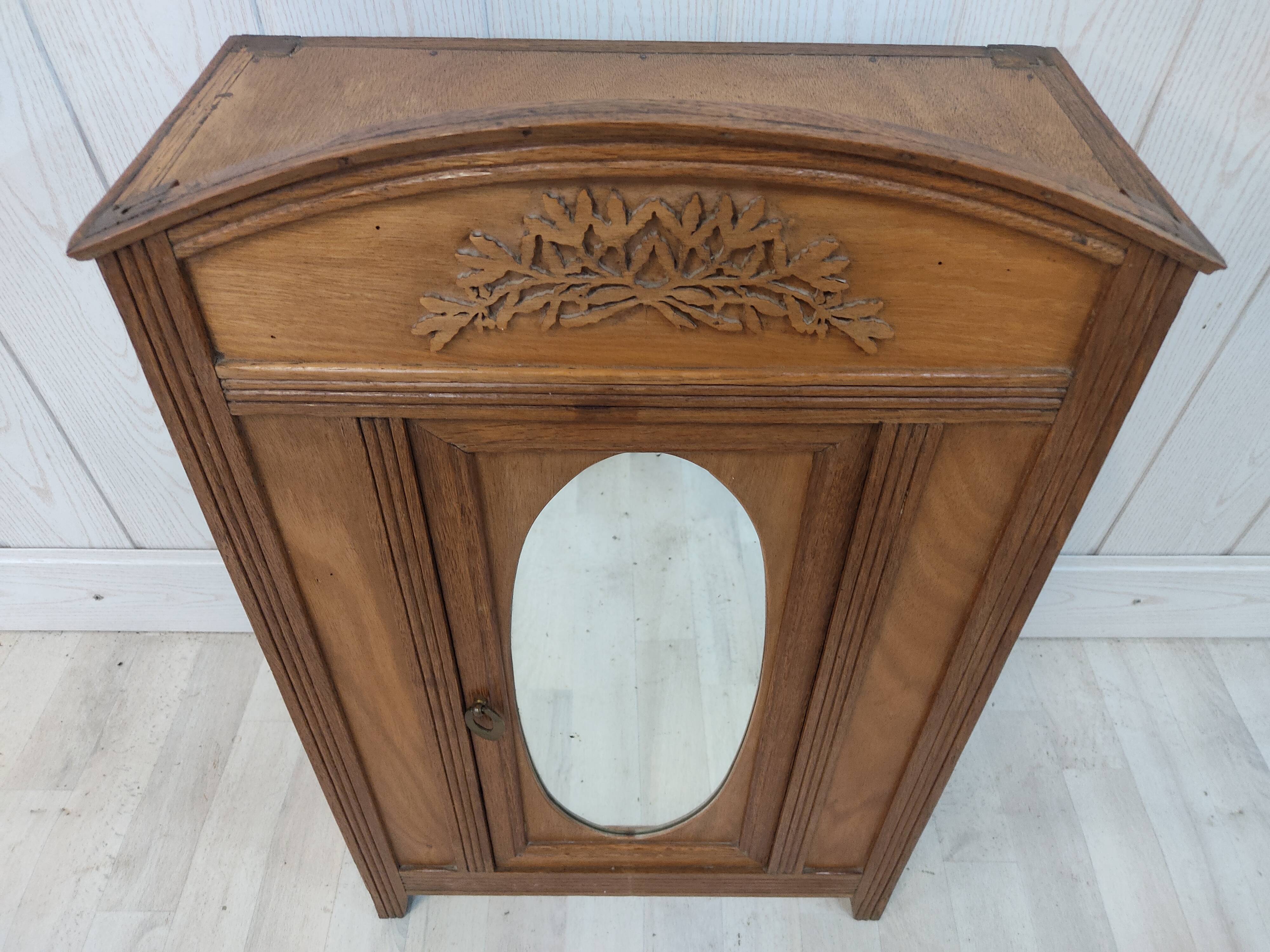 Antique medicine cabinet mirror