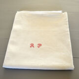 Nappe en lin brodée main