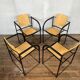 Série de 4 chaises minimaliste 1980 design italy