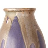 Large Art Deco glazed ceramic vase, by Léon Pointu, Puisaye stoneware.