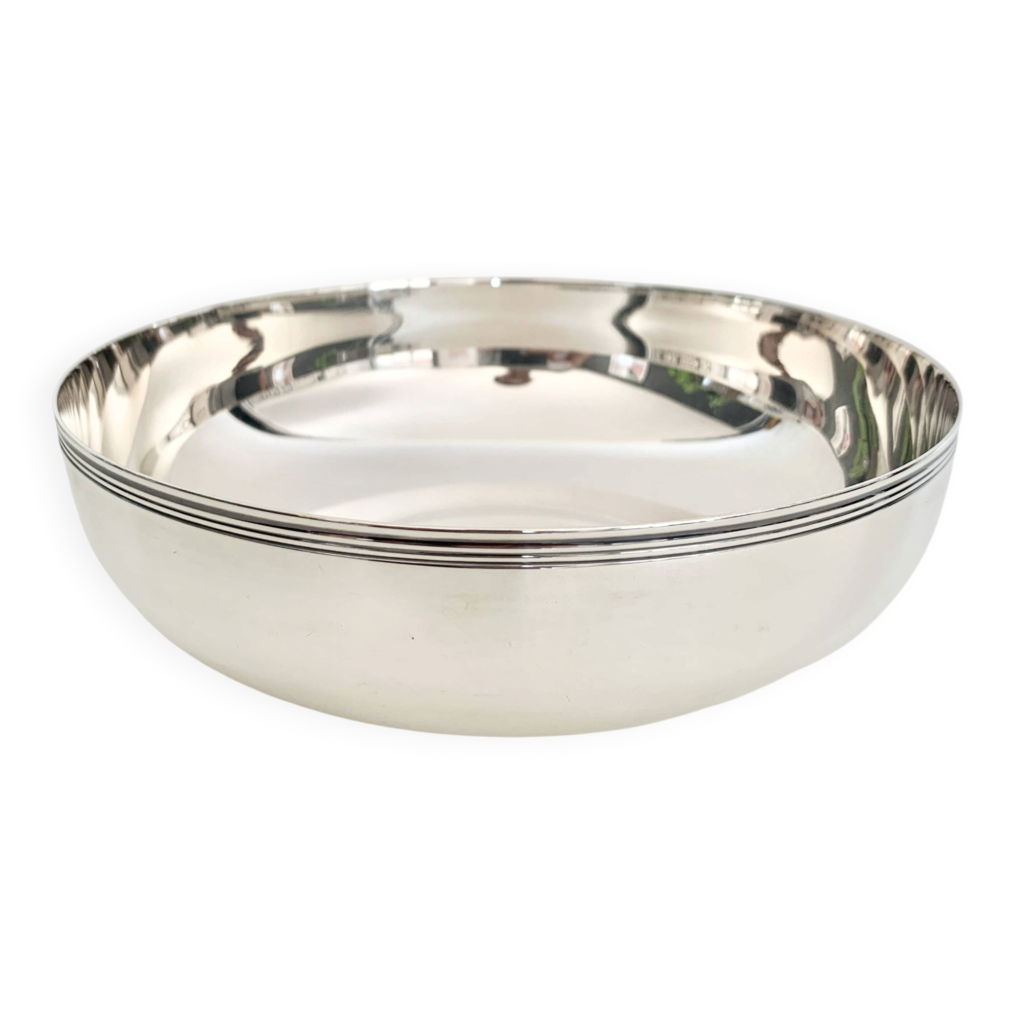 Silver-plated olive bowl by Christofle